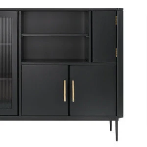 Hot Sell New Product Home Furniture Living Room Rock Black Showcase Cabinet