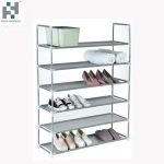 Hot selling 6 Shelf 24 Pairs Non-woven fabric Shoe Rack