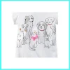 Hot selling Animal printing custom baby t-shirts white color babies t-shirts cotton baby t-shirts