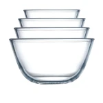 Hot Selling High Borosilicate Heat Resistant Salad Bowls Kitchen Microwavable Glass Mixing Bowls