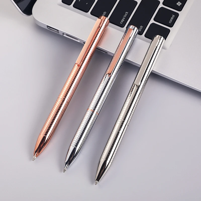 Hot selling modern stationery luxury gold black pattern  pen design pen metal ballpoint pen