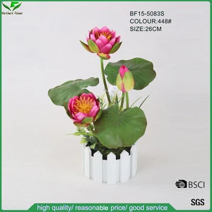 Hot Selling Pink Artificial Lotus Flower for Home Decor