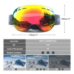 Hot Selling Ski Snowboard Goggles UV Protection Anti Fog Snow Goggles for Men Women Youth