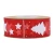 Import Hot selling stocked organza printing solid color 25mm Christmas tree and stars decorating gift packing Christmas ribbons from China