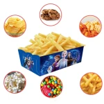 Hot selling Tray Kraft Paper Coating Boat Shape Snack Open Box Kraft Paper Boat boxes Frozenn Princess Theme Paper Boat Box Sale