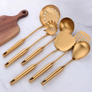 Hot Series Upmarket Chinese Style Kitchenware Golden Copper Metal Cookware Set