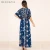 Import Hot Style European And American Sexy V-Neck Short Sleeve Print Beach Long Dress Chiffon New Style from China