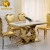 Import Hotel furniture dining room sets dining table and chairs metal glass tables made in China DT006 from China