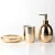 Import Hotel Manufacturer Wholesale Luxury Ceramic Gold Bathroom Set Accessories from China