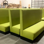 Hotel restaurant double side commercial furniture manufacture cafe fast food restaurant sofa leather seating booth