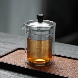 Household Coffee Glass Clear Pyrex glass teapot Chinese Tea Kettle With 304 Infuser