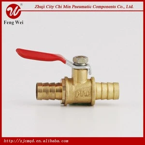 HUAWEI high quality brass double inserted red valve ball small