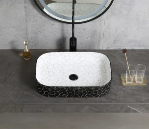 HY8064-55C4 ceramic bathroom sinks hand wash decoration basin