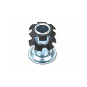 Hyderon Round Double layers Metal Tube Inserts Threaded View Metal Spring Threaded Insert Furniture Connector Hardware