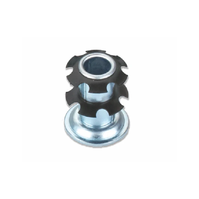 Hyderon Round Double layers Metal Tube Inserts Threaded View Metal Spring Threaded Insert Furniture Connector Hardware