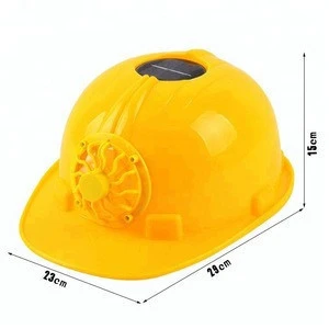 Industrial safety helmet with solar fan for construction