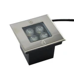 IP67 DC 12V colorful aluminum square 4w led underground buried lights lamp