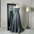 Import Jacquard fabric shiny square collar  strapless evening dress blue prom dress for ladies from China