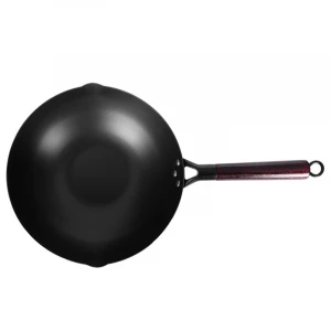Japanese High Quality cast  iron chinese wok with lid non-toxic IH induction gas fry pan Skillets