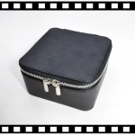 Jewelry Box for Ladies Earring Holder Small Fashion High Quality Split Leather Women Jewel Box Customized 14*14*7.4cm 5-7 Days