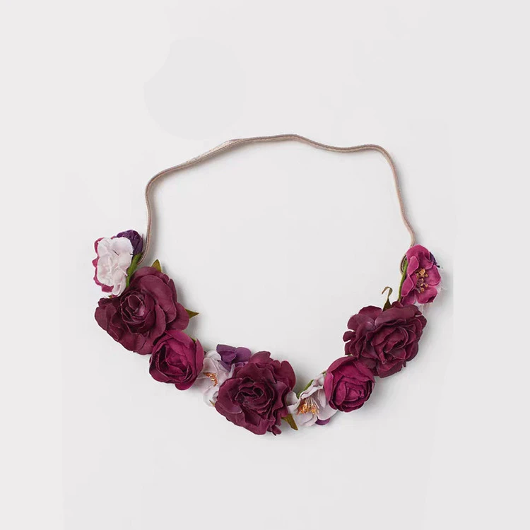 JOJO Custom Fashion Design High Quality Fancy Flower Rose Braid Girls Hairband Hair Accessories