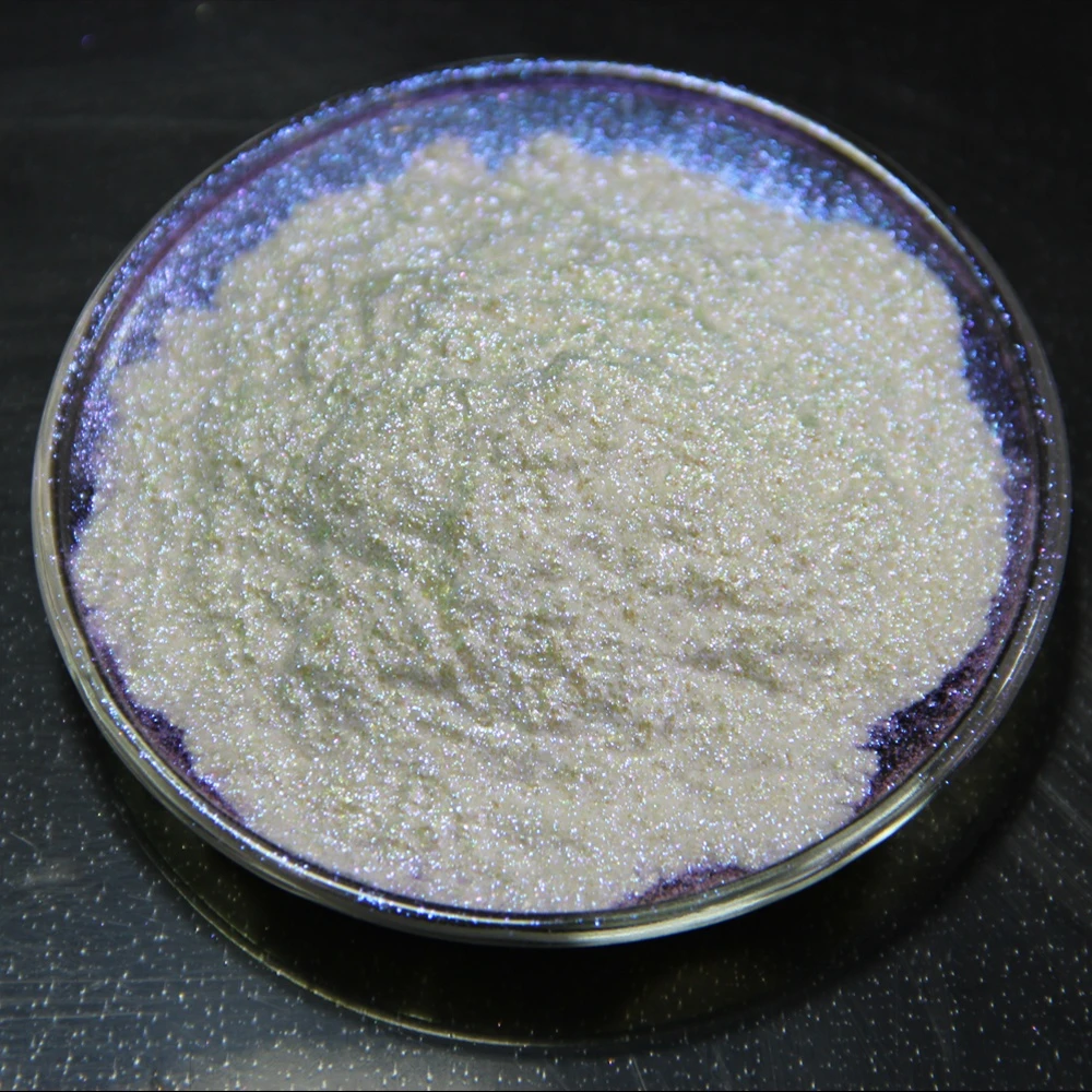 JULIANG strongly bright red/purple/blue pearlescent cosmetic grade 40-150 um particle size chameleon mica pigment powder