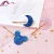 Import kids acrylic moon shaped hair stick girls blue bear head hair clips from China