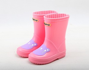 kids cute animal print pvc rain boots reach standard children wellies wellington boots