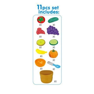 Kids Pretend Play Set Play Food Fruits and Vegetables Kitchen Toy