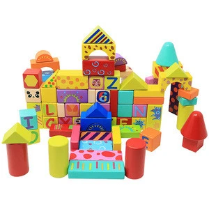 Kids Puzzle Wooden Building Block Castle kids toys educational