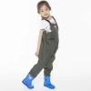 Kids Waterproof Chest Fish Wader with PVC boots for girls and boys