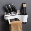 Kitchen accessories wall mounted plastic storage rack utensils organizer plastic  Magnetic chopsticks Knife Fork Holder