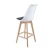 Import kitchen island modern dining room bar chair wood wooden bar chair alto high footrest leather bar chair from China