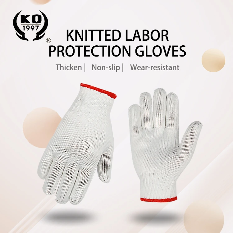 knitted Work Gloves thicken wear-resistant anti-slip Construction work worker labor protection gloves