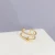 Import Korean fashion gold plated women jewelry beautiful crystal zircon geometric open student finger rings from China