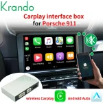 krando wireless Android Auto Apple CarPlay Interface module for Porsche 911 978 Cayenne Macan pcm3.1 4.0 camera active adapter