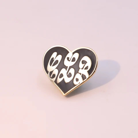 Kunshan Krell Trend black love metal pins wholesale customization Supplier Custom Enamel Pins