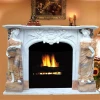 Large Free Standing Christmas Decorations Handmade Marble Stone Statue Cheminee Fireplaces Mantel Surrounds Prices