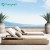 Leisure Adjusting Teak Chaise Lounge Wooden Sun Lounger for Hotel
