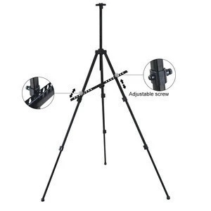 Lightweight portable tripod metal stand metal easel display easel,metal drawing painting easel stand,aluminium easel