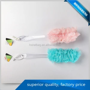 long handle sponge back bath body scrubber brush with low price