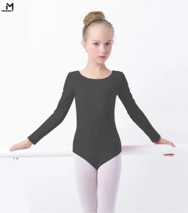 Long Sleeves Cotton Spandex Kids Gymnastic Leotards for Dance and Ballet/Kids Dancewear