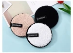 Low MOQ cleansing pad custom logo reusable makeup remover pads washable facial colorful microfiber cotton pads for women makeup