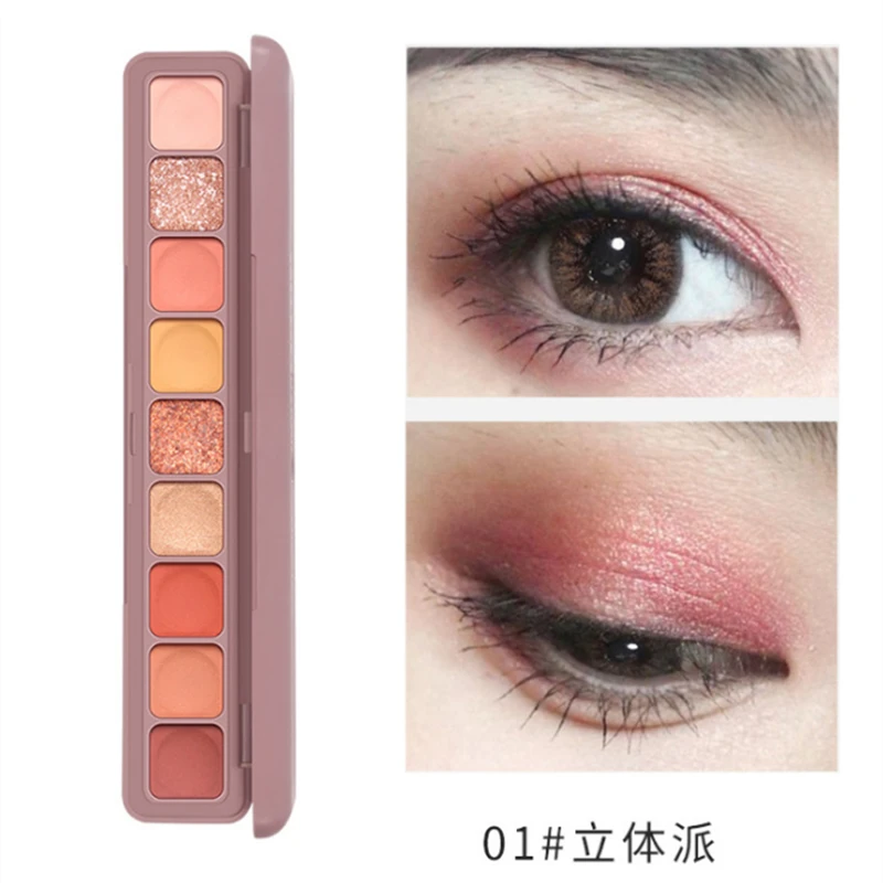 Low MOQ OEM 9 Colors Glitter Laser Shimmer High Pigment Vegan Nude Custom Cheap Private Label Eye Shadow Eyeshadow Palette