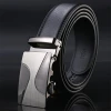 LQbelt Mens Automatic buckle belts wear-resisting PU Leather Belt factory business belts for men