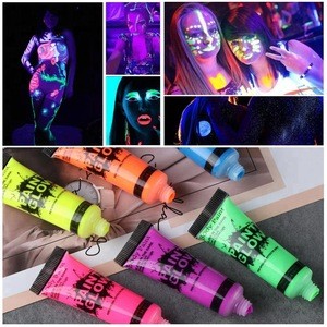 Luminous Neon Fluorescent Body Paint Glow in The Dark Flash Face Art Painting for Party Halloween