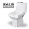 Luxury 102 White One-Piece Ceramic Toilet Seat Combo Home Hotel Modern Bathroom WC Toilets 102 White 1-Piece Ceramic Toilet Seat