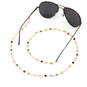 Luxury colorful chain accessories, eye glasses strap crystal chain