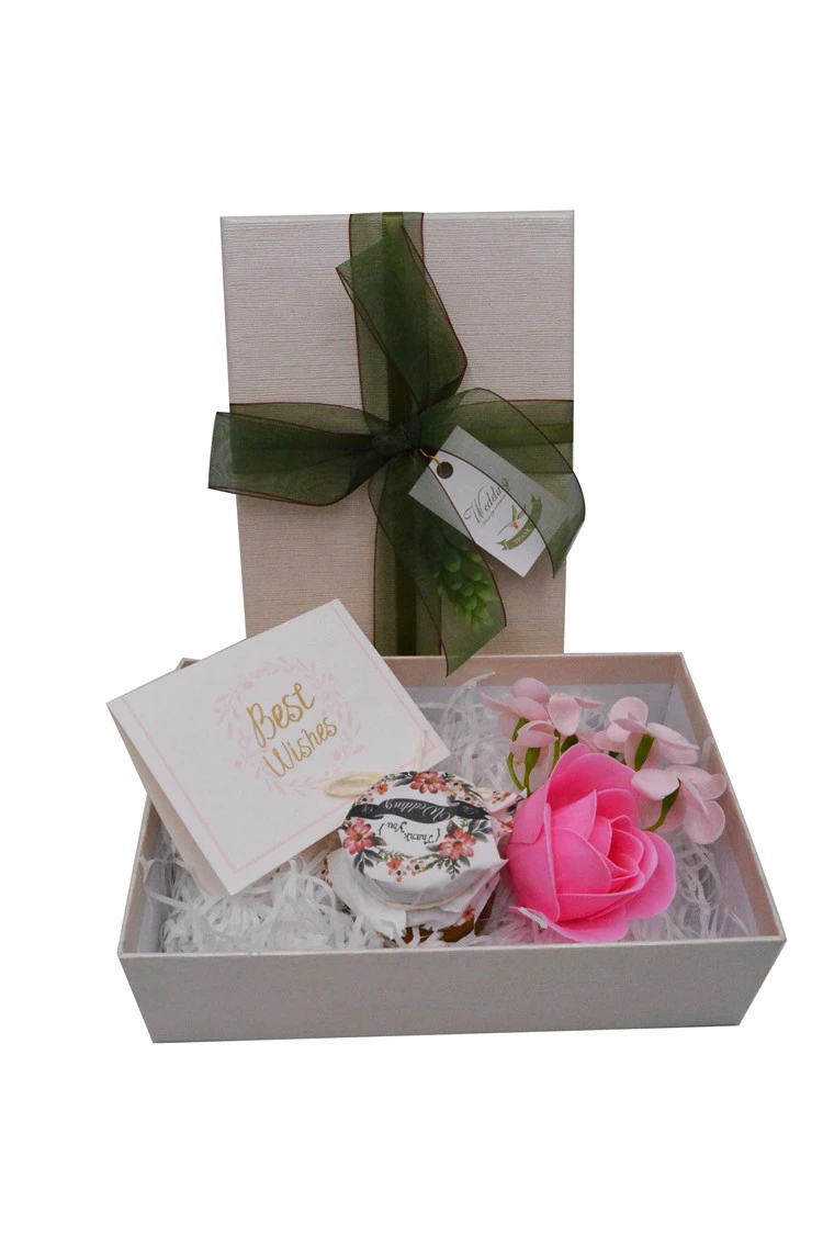 Luxury White Wedding Packaging Box Custom Logo Cardboard Rigid Paper Flowers Gift Box With Lid