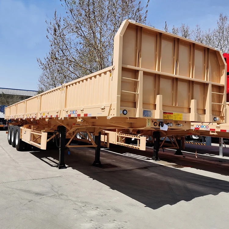 LUYI VEHICLE High Quality 3 Axles 40ft 40ton 50ton Side Wall Fence Cargo Semi Truck TrailerTruck trailer